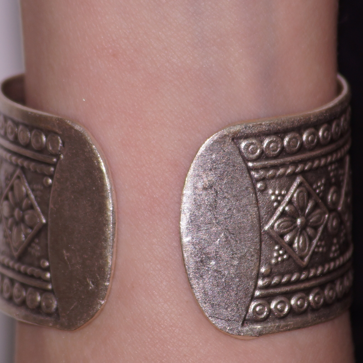 Ethnic Motif Silver Plated Bracelet