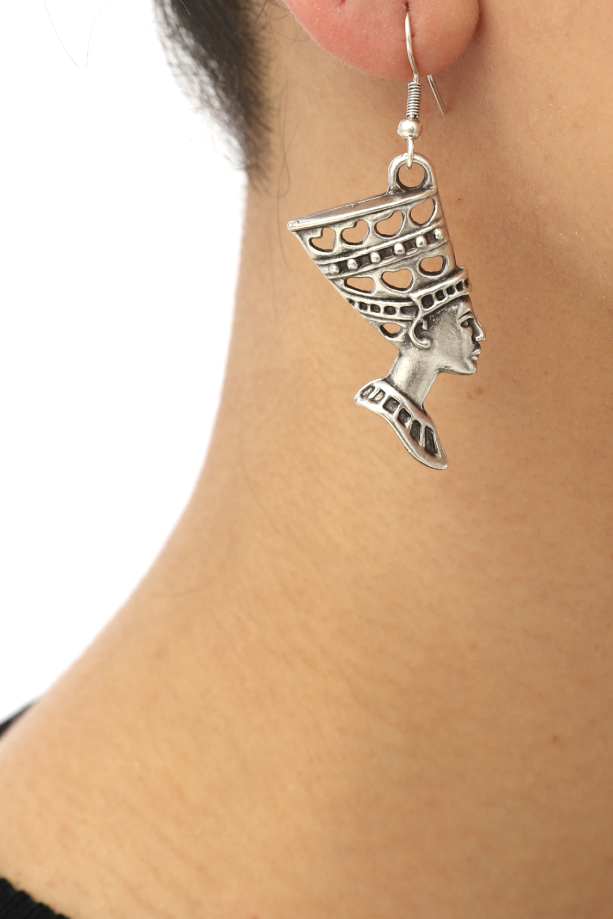 Nefertiti Silver Plated Earrings