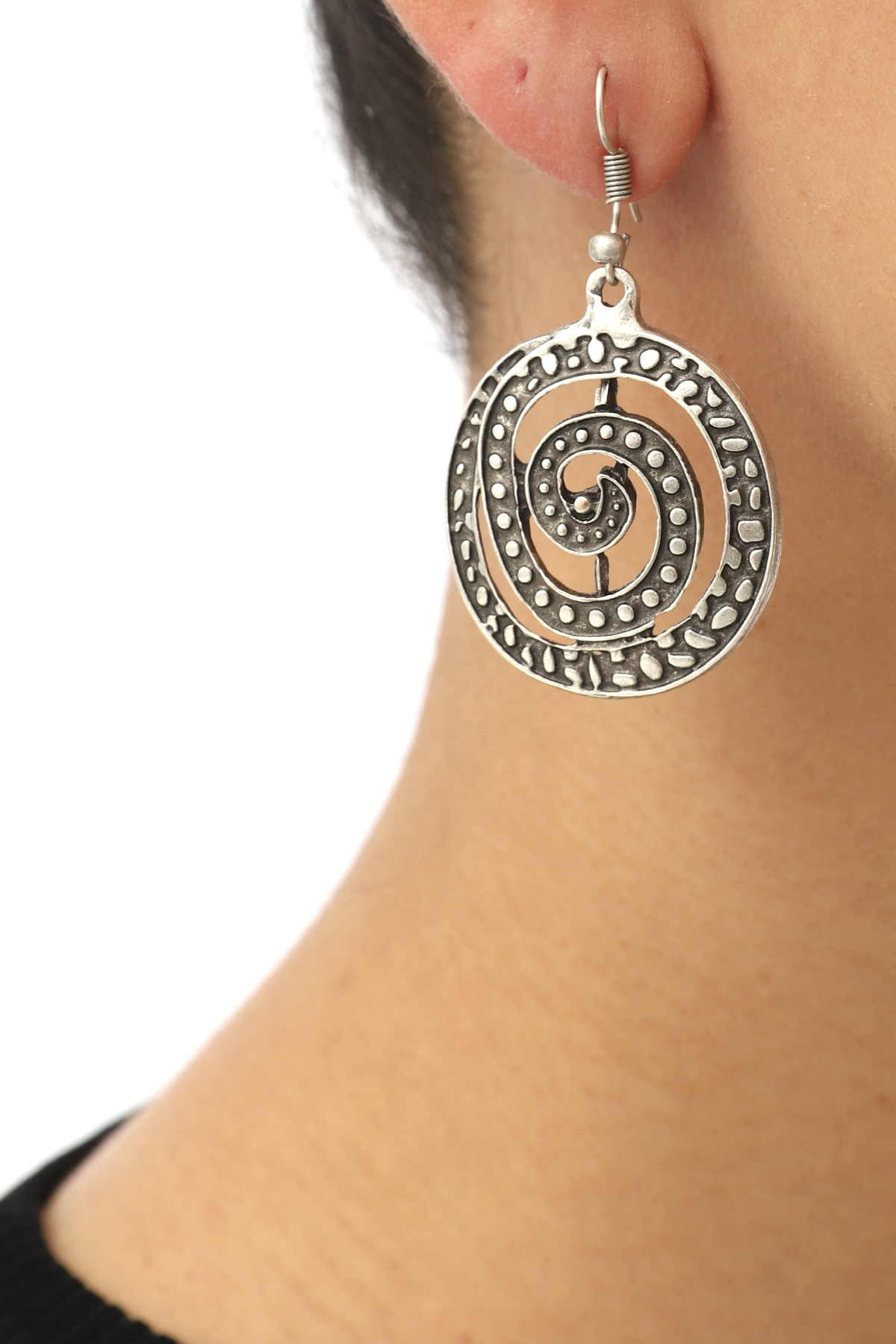 Fossil Style Silver Plated Earrings