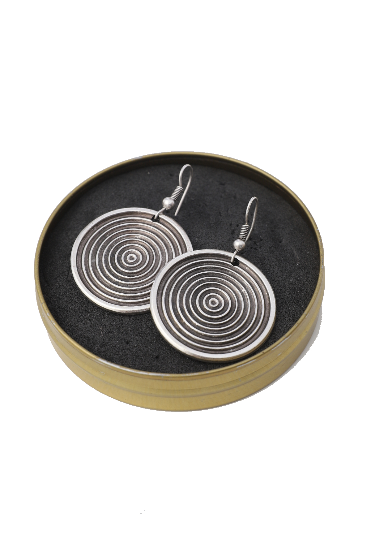 Mystic Spiral Silver Plated Earring