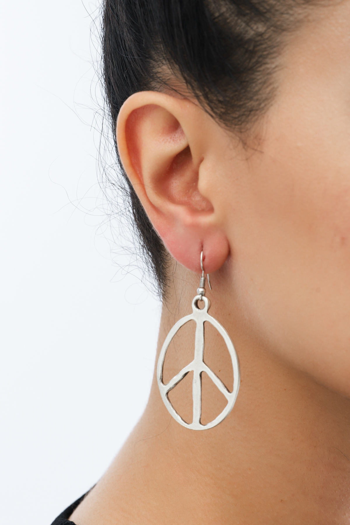 Universal Peace Silver Plated Earrings