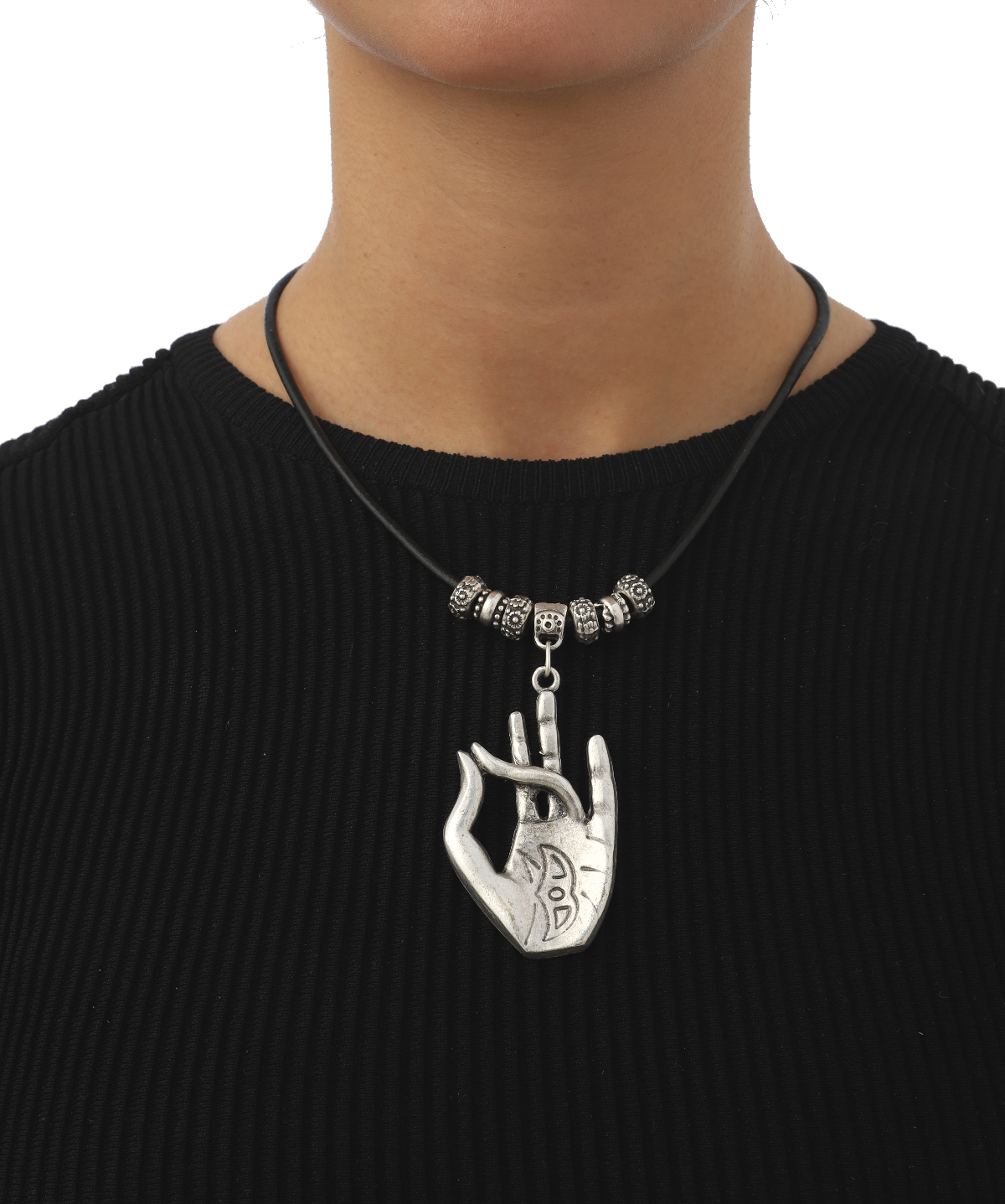 Mudra Yoga Silver Plated Necklace