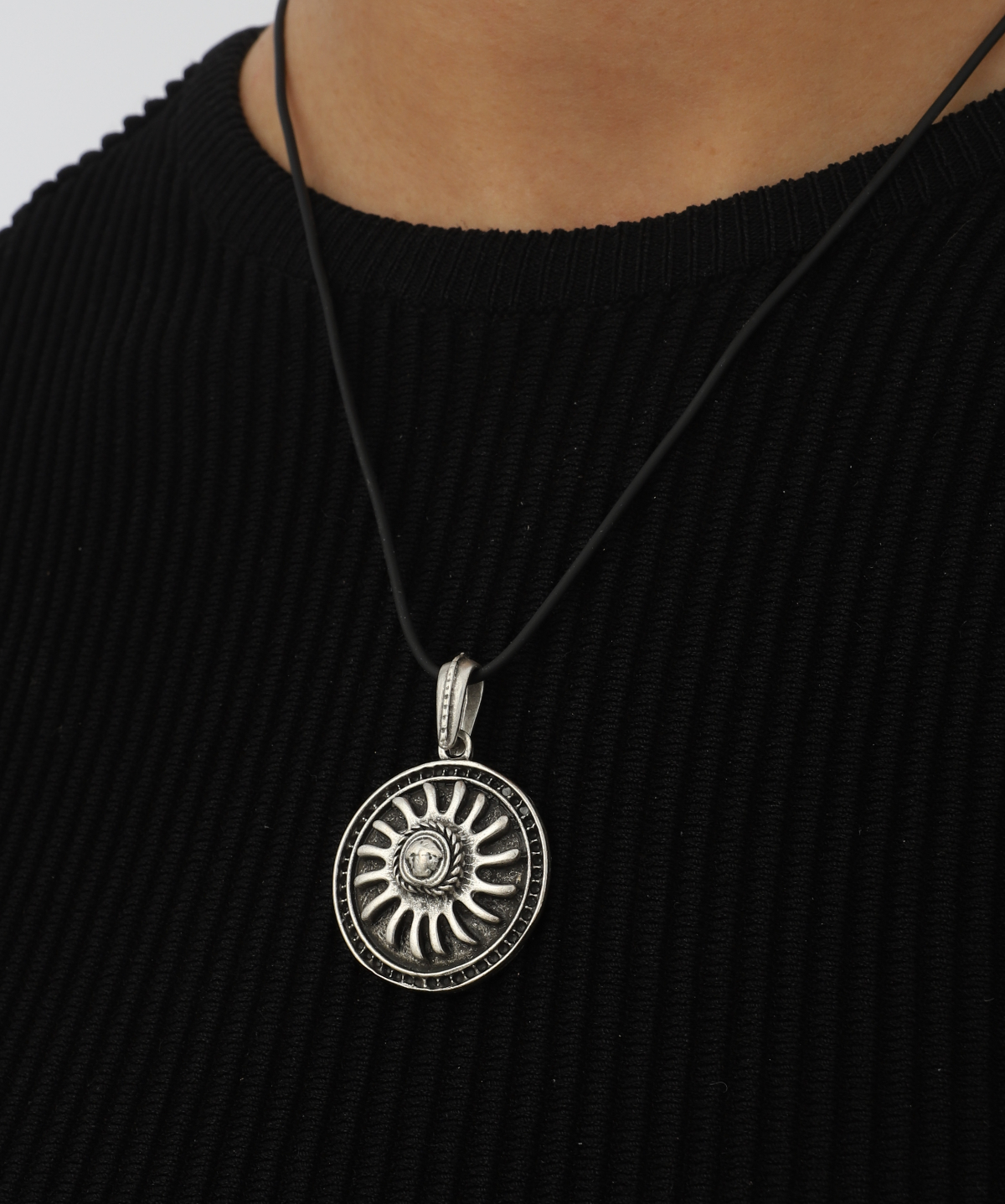 Solar Talisman Silver Plated Necklace