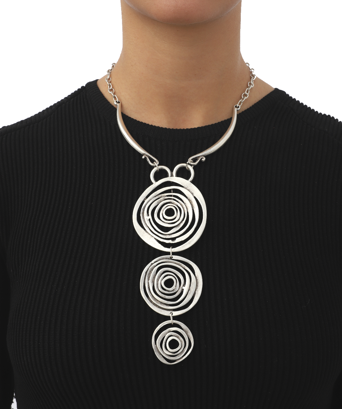 Elt Style Trilogy Silver Plated Necklace
