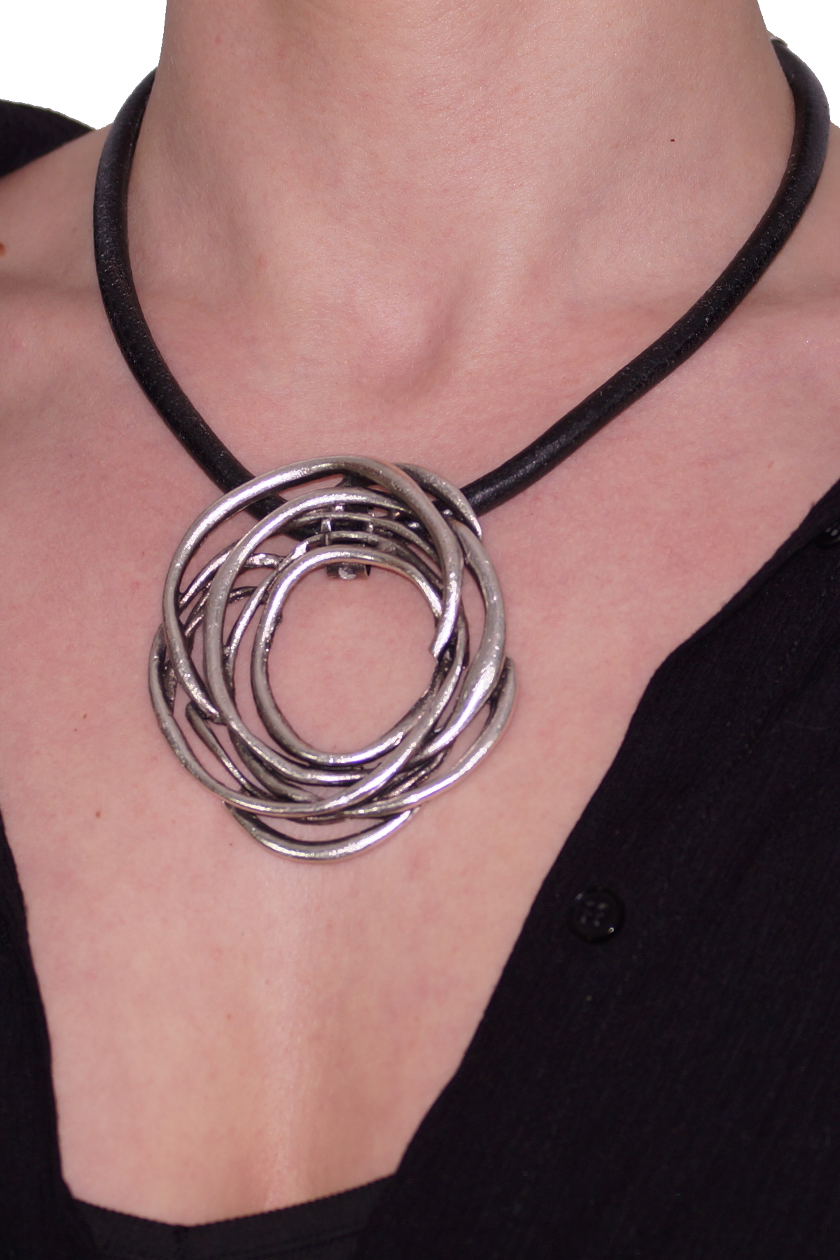 Mystic Ring Silver Plated Necklace