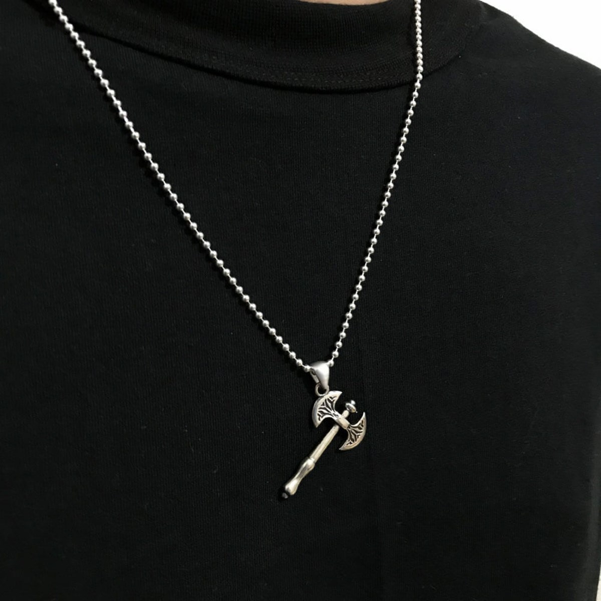 Ax Silver Men's Necklace