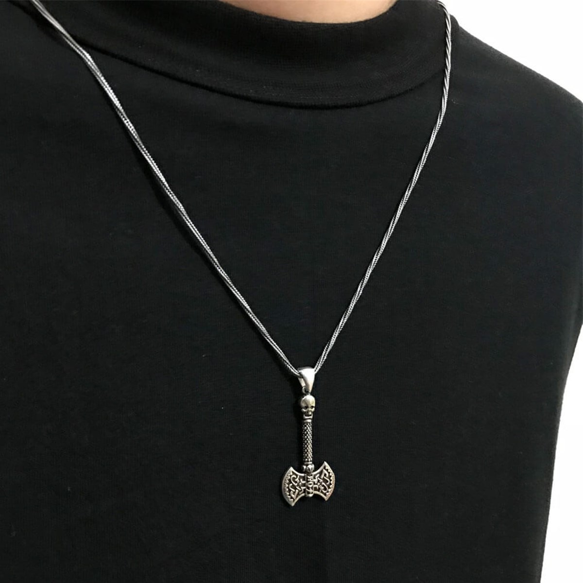 Ax Silver Men's Necklace