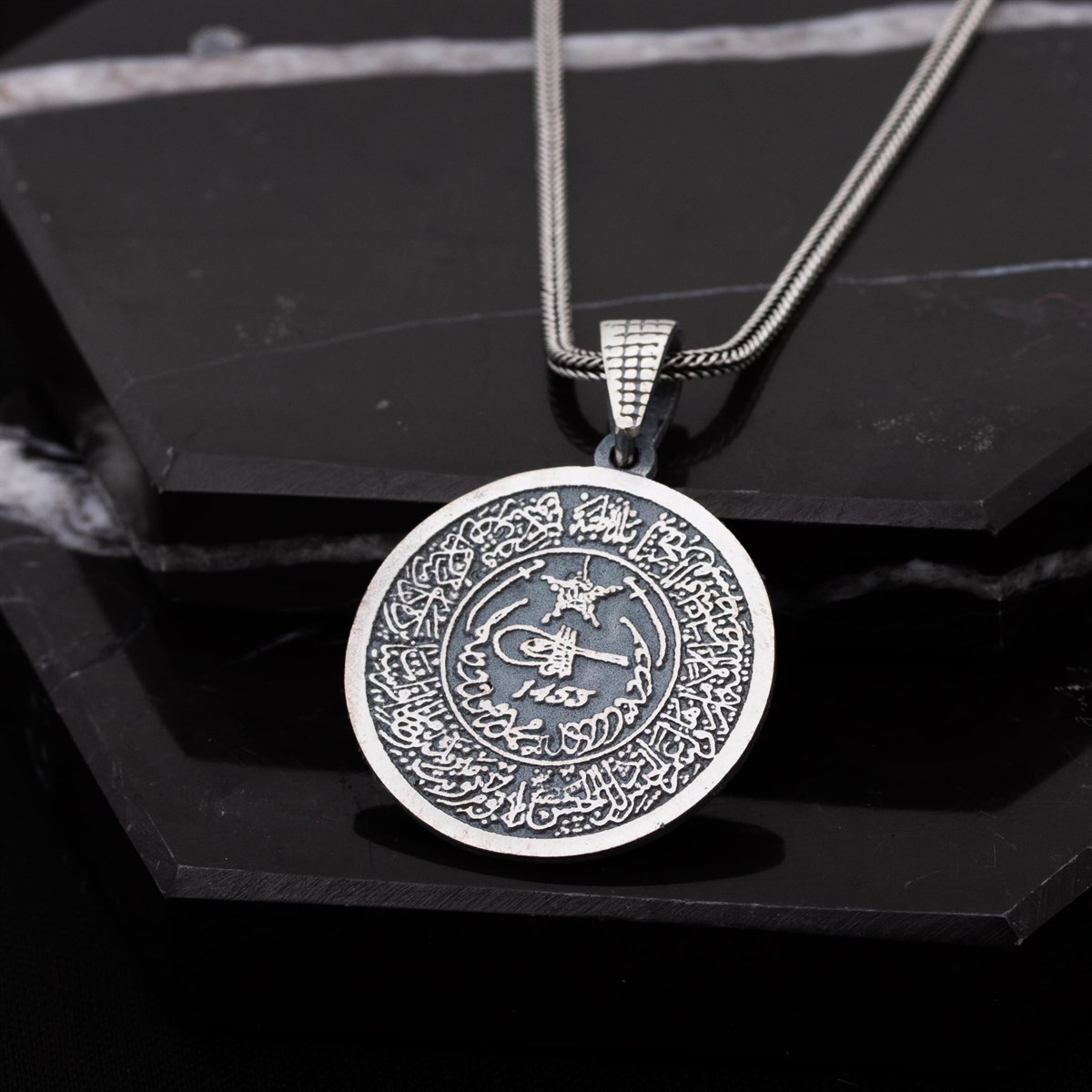 Silver Conquest 1453 Men's Necklace