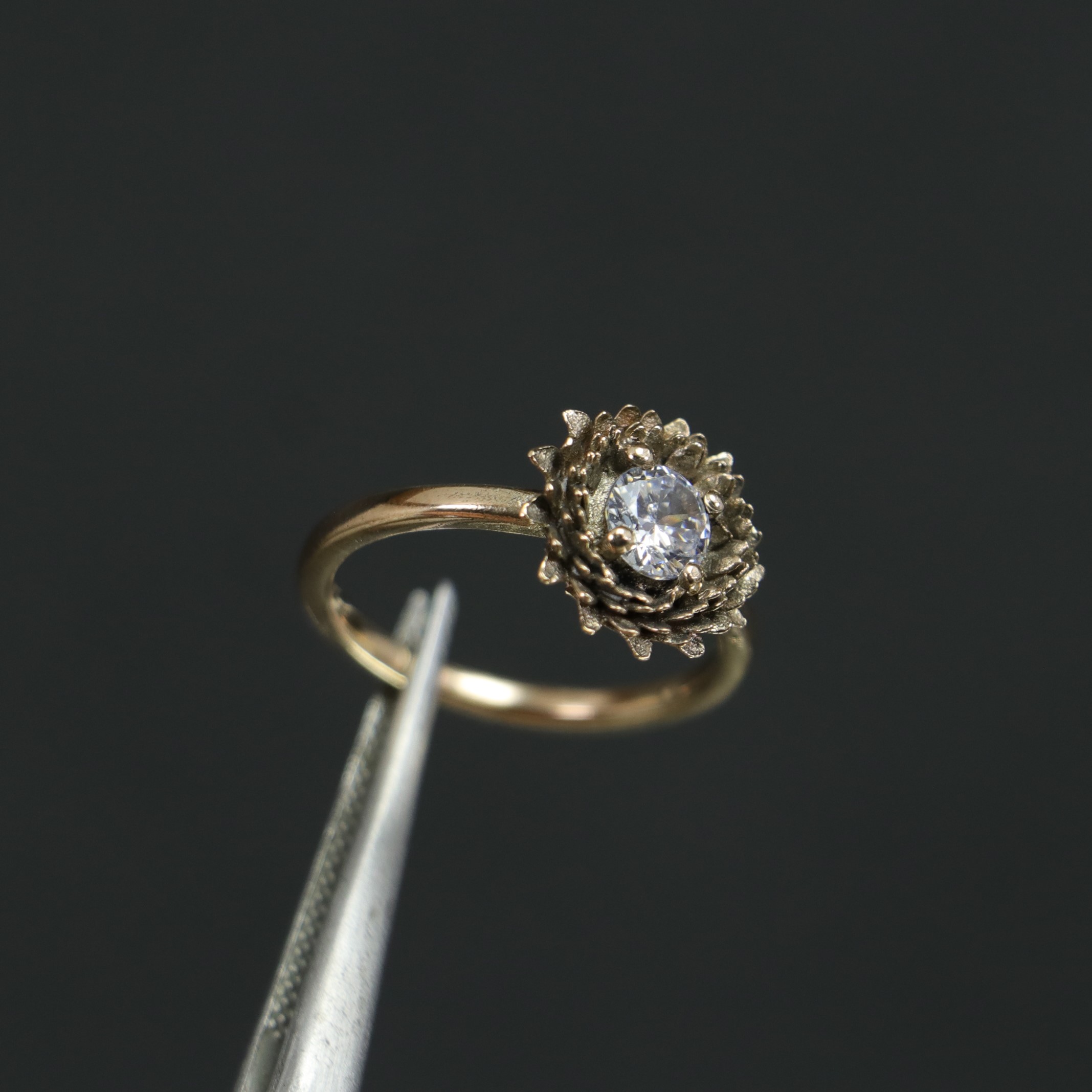 Sunflower Swarovski Stone Ring
