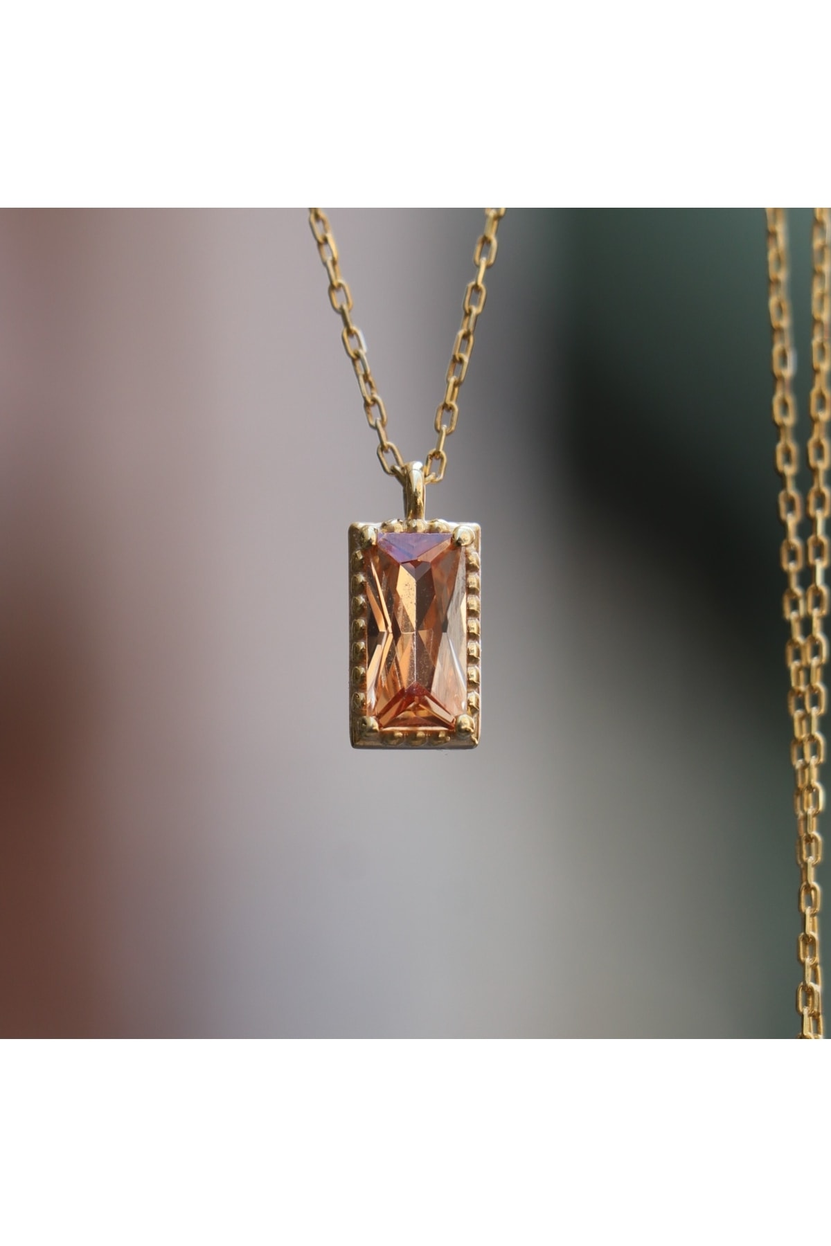 Baguette Citrine (925-gold Plated)