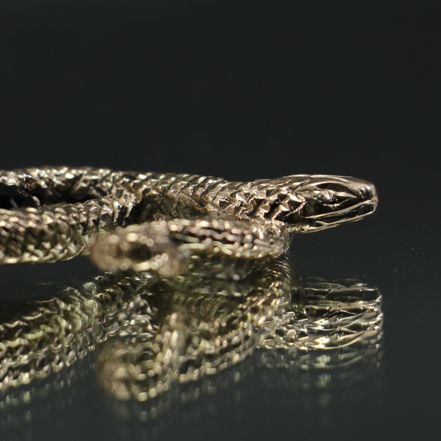 Garnet Stone Big Snake Necklace