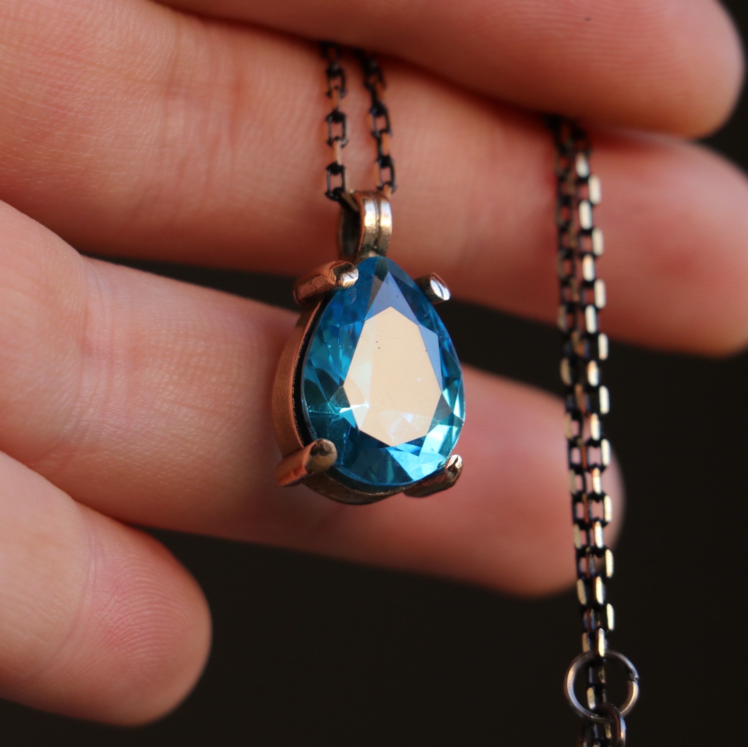 Drop Aquamarine Necklace