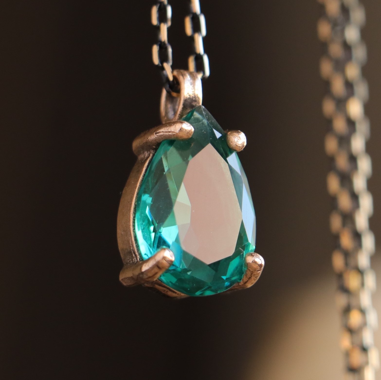 Drop Jade ( Heart Chakra ) Necklace