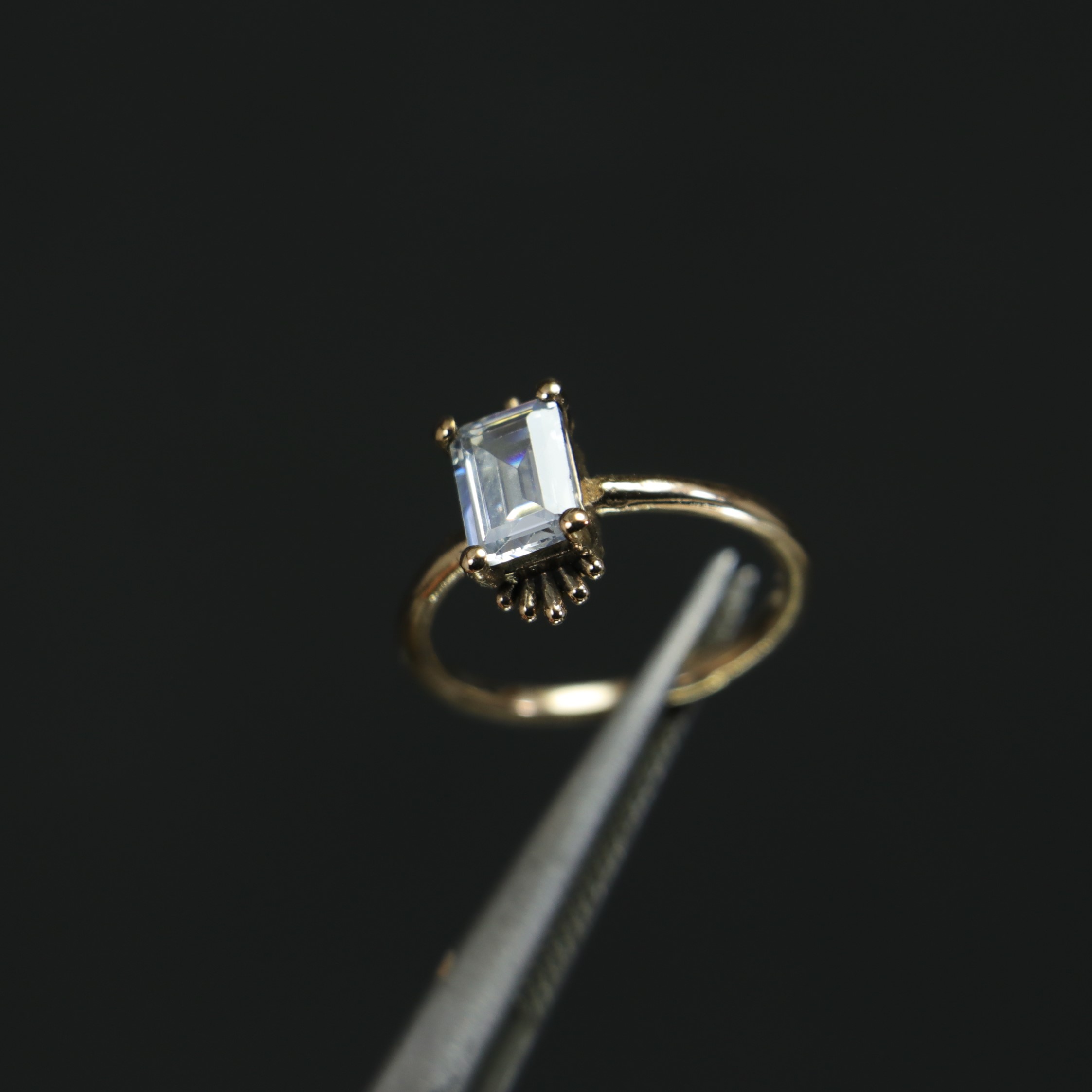 Emerald Cut Swarovski Ring