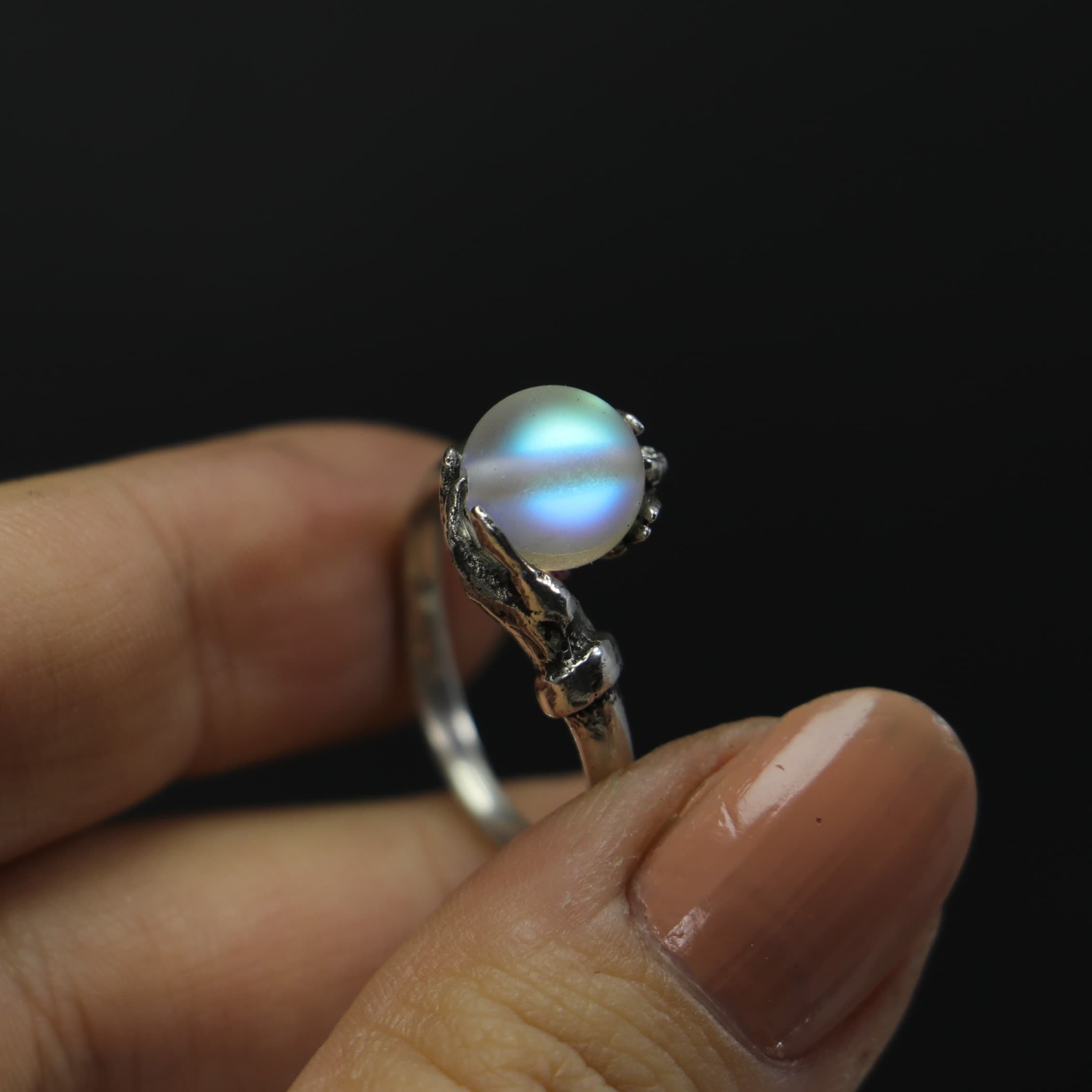 Secrets of the Universe Aqua Zircon 925 Sterling Silver Ring