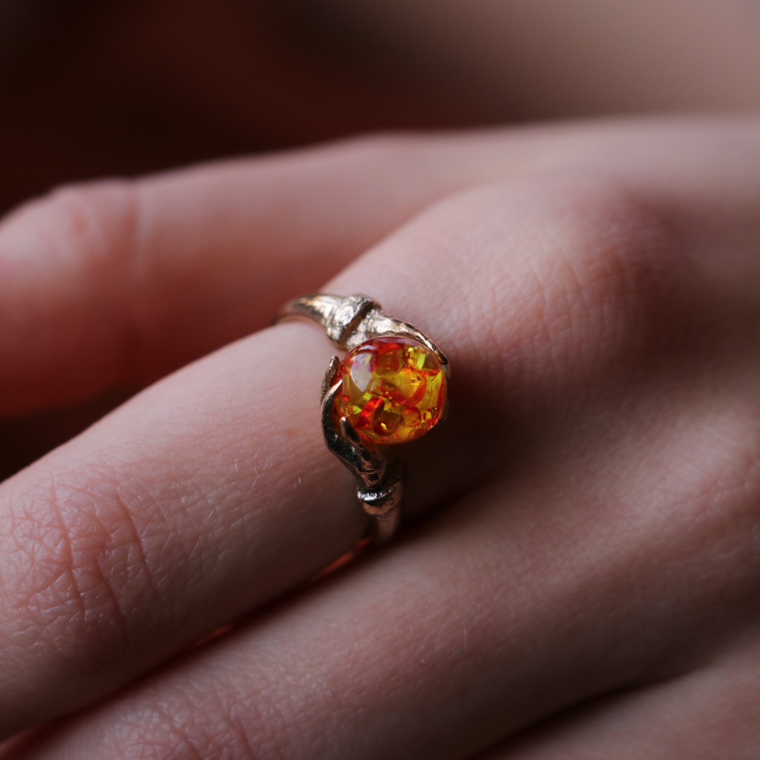 Secrets of the Universe Amber Stone Ring