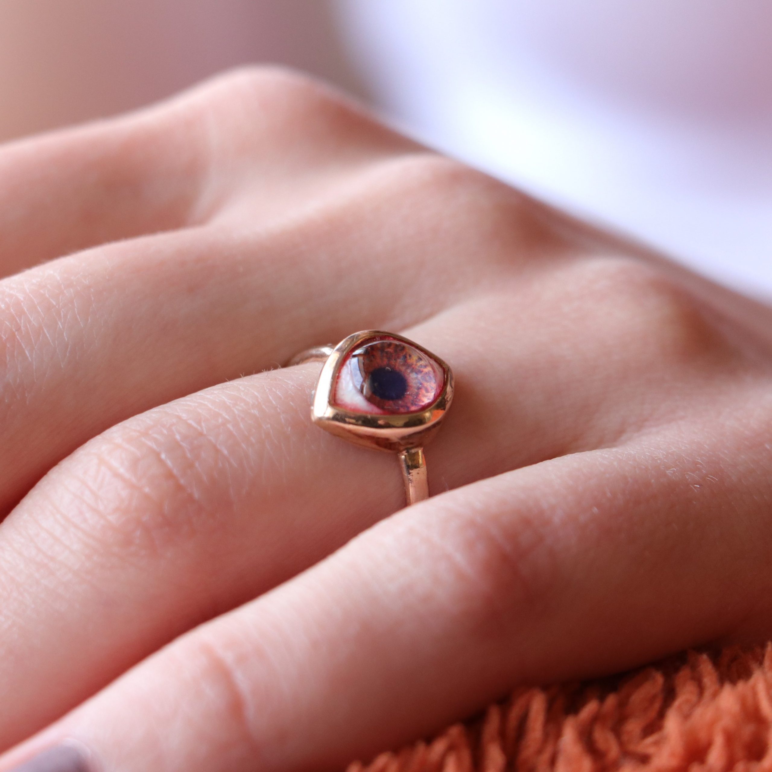Realistic Hazel Eye Ring