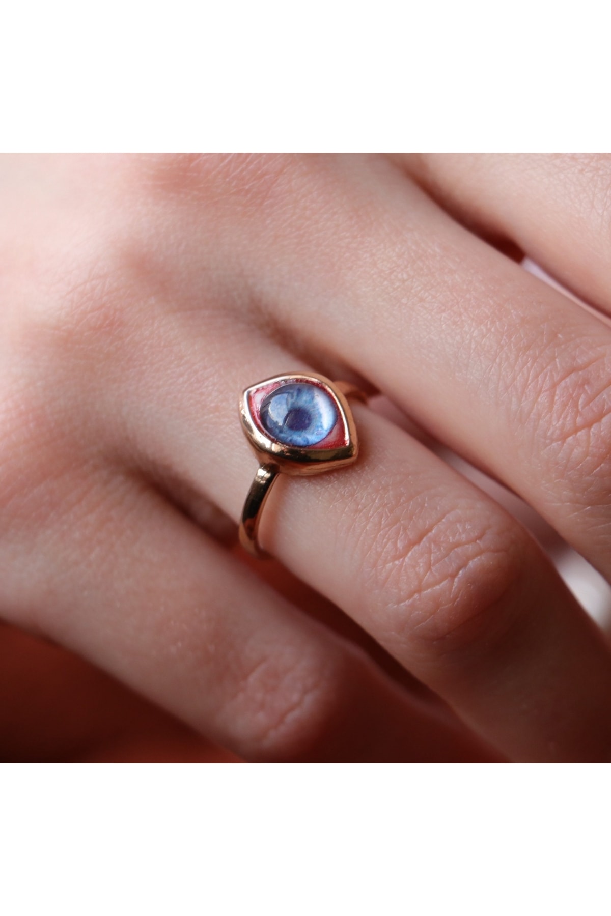Realistic Blue Eye Ring