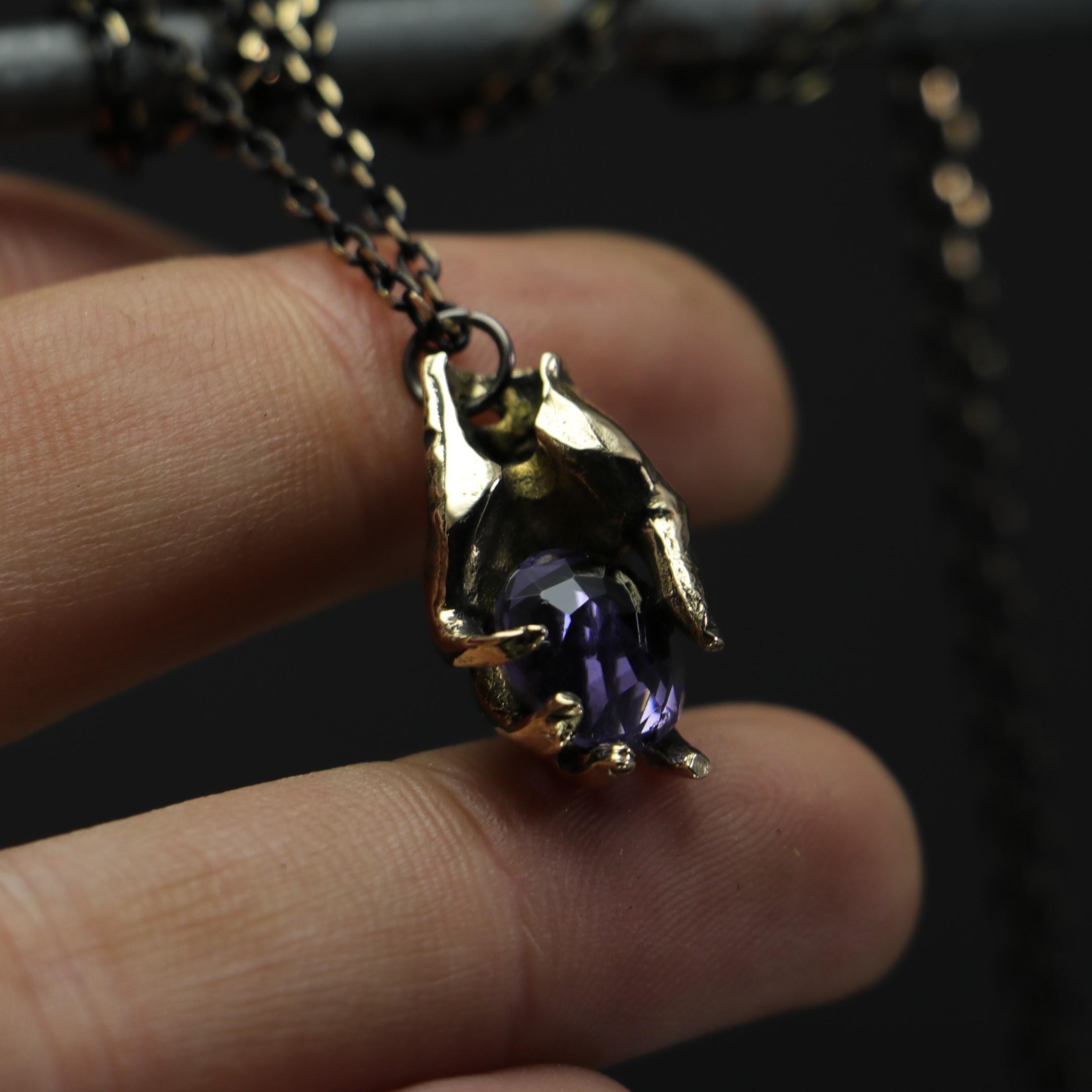 One Hand Amethyst (Positive Energy) Necklace