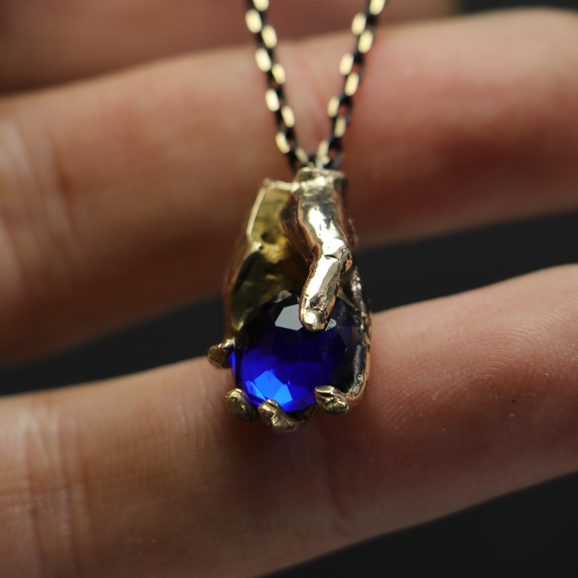 Single Hand Lab. Sapphire ( Freedom ) Necklace