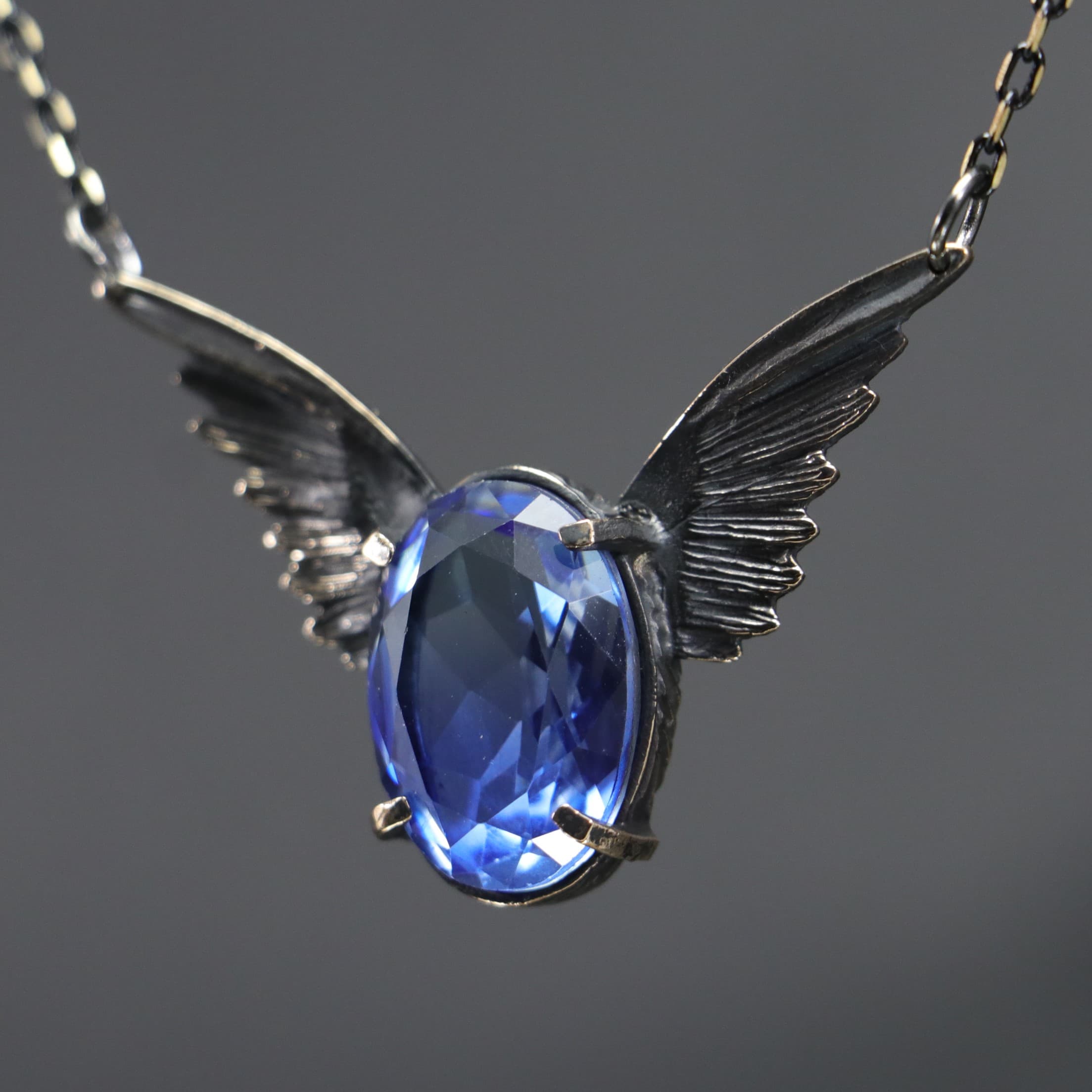 Angel Wing Lab. Sapphire Necklace