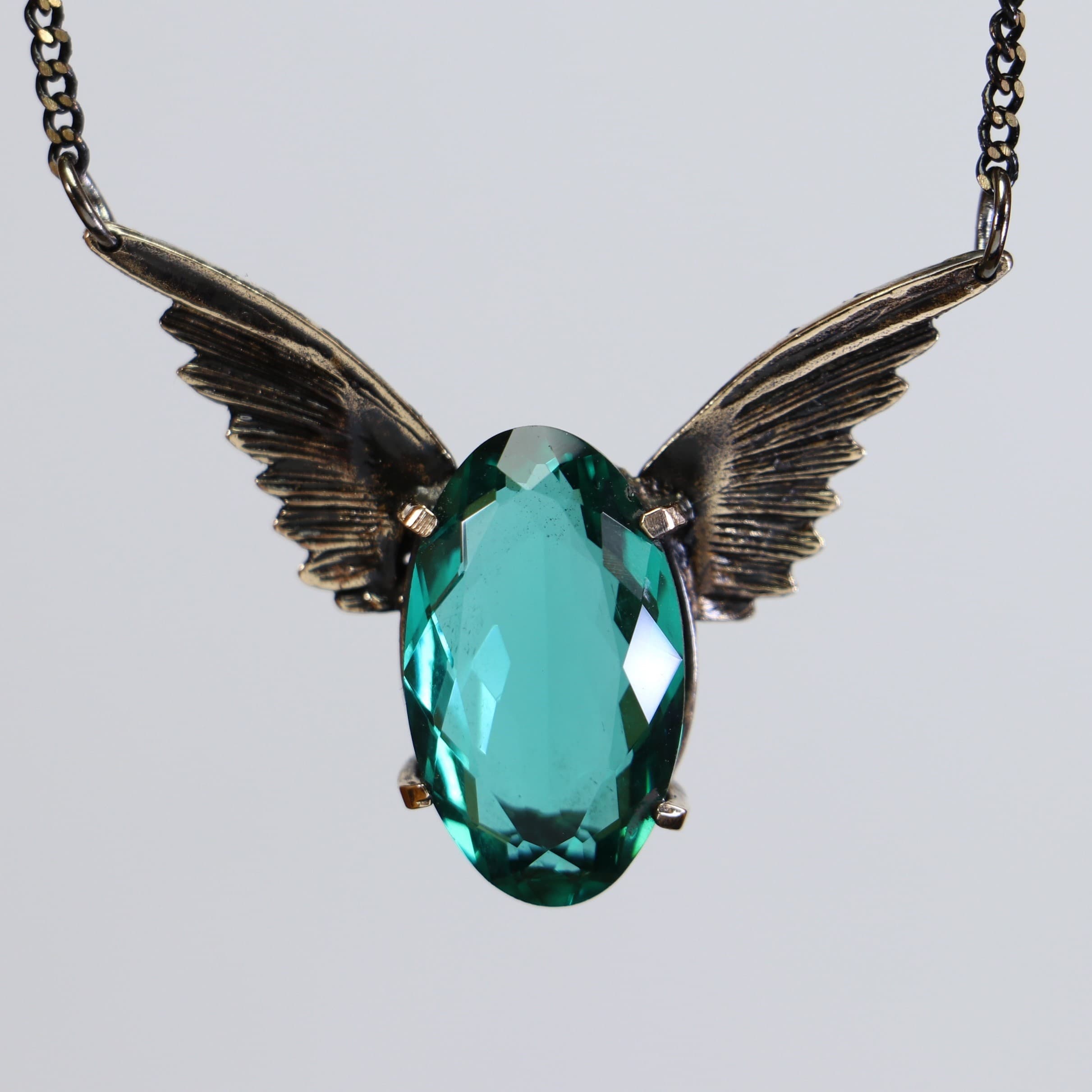 Angel Wing Jade Stone Necklace