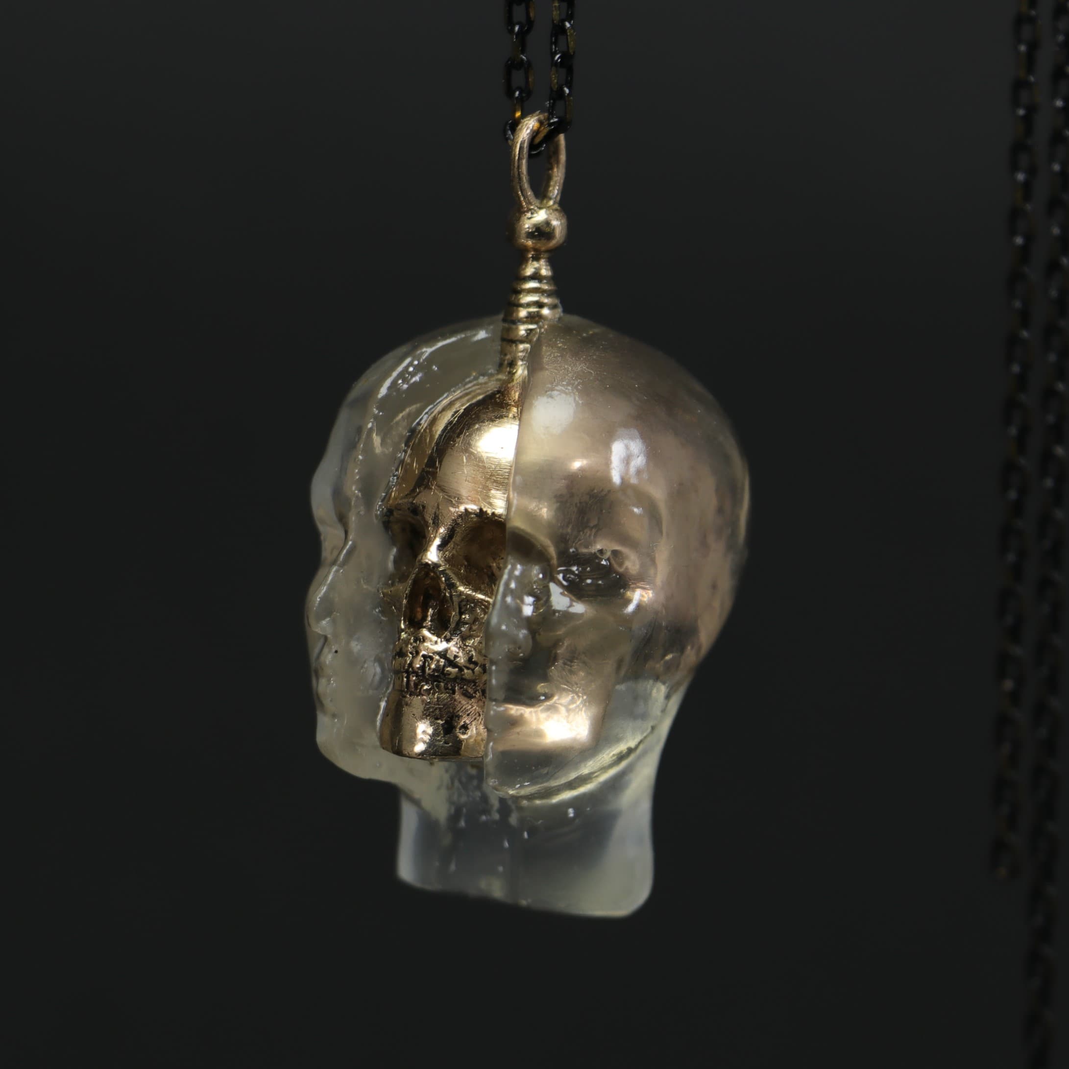 Memento Mori Transparent Skull Necklace