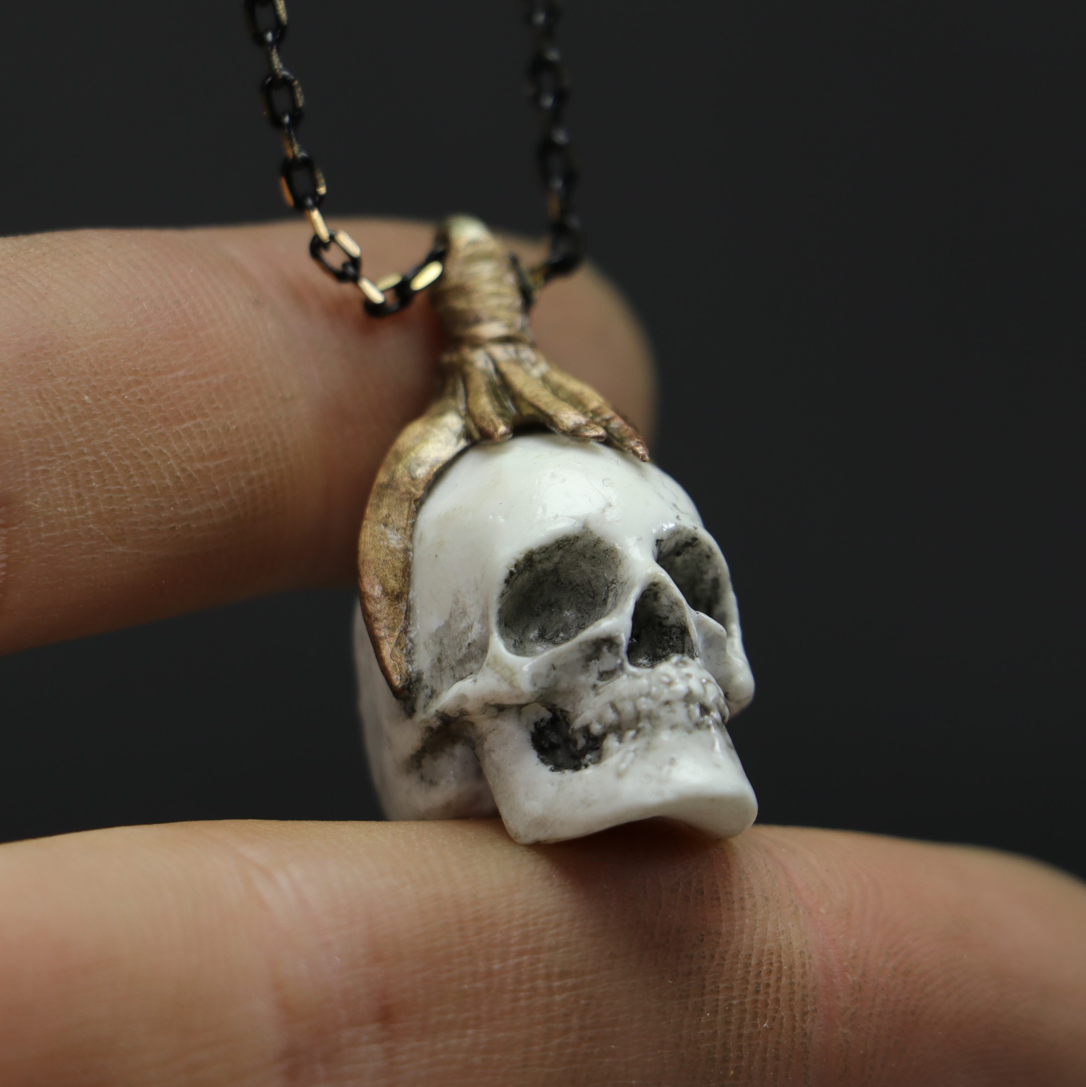 Marble Skull Men's Necklace