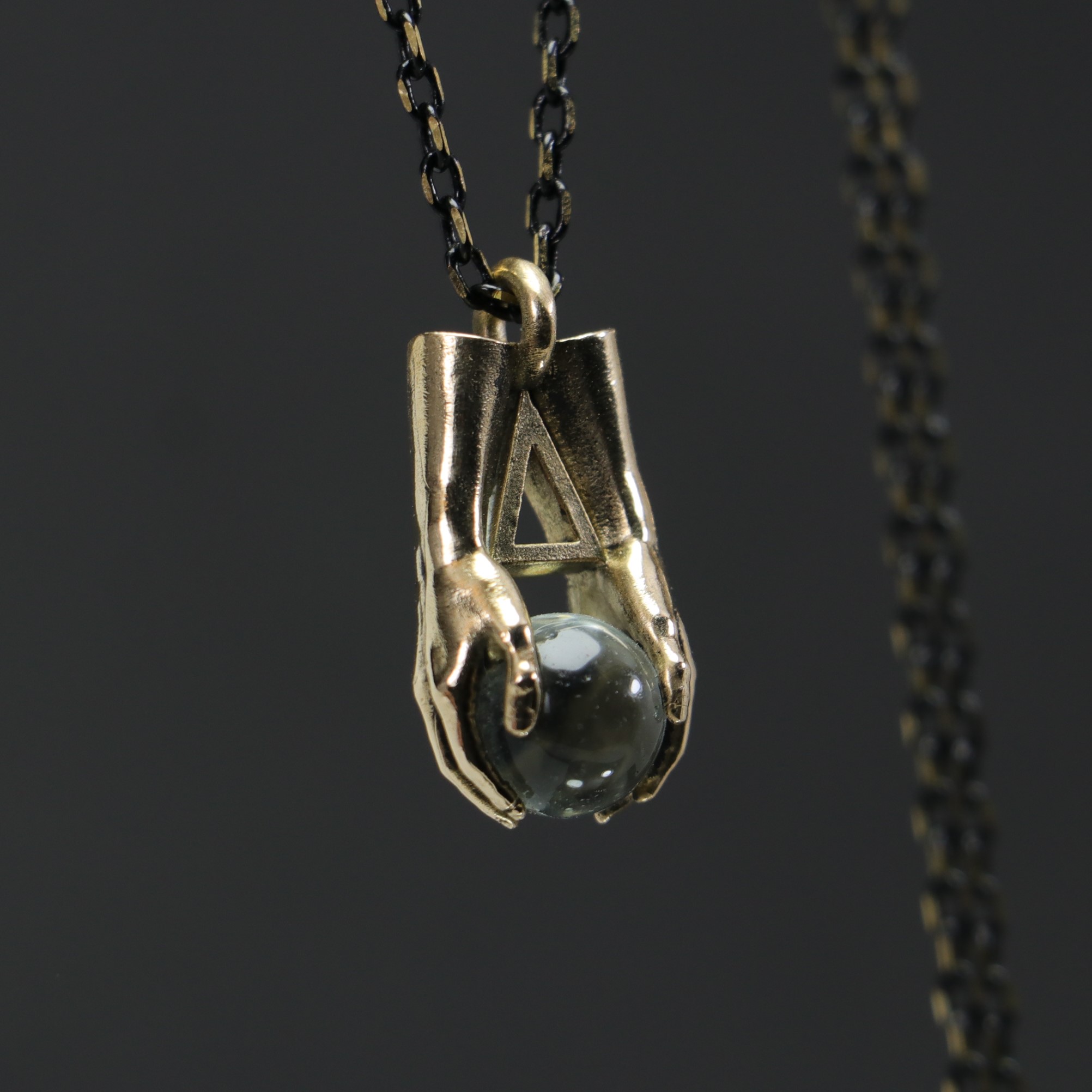 Mini Palm Clear Quartz (Healing Stone) Necklace