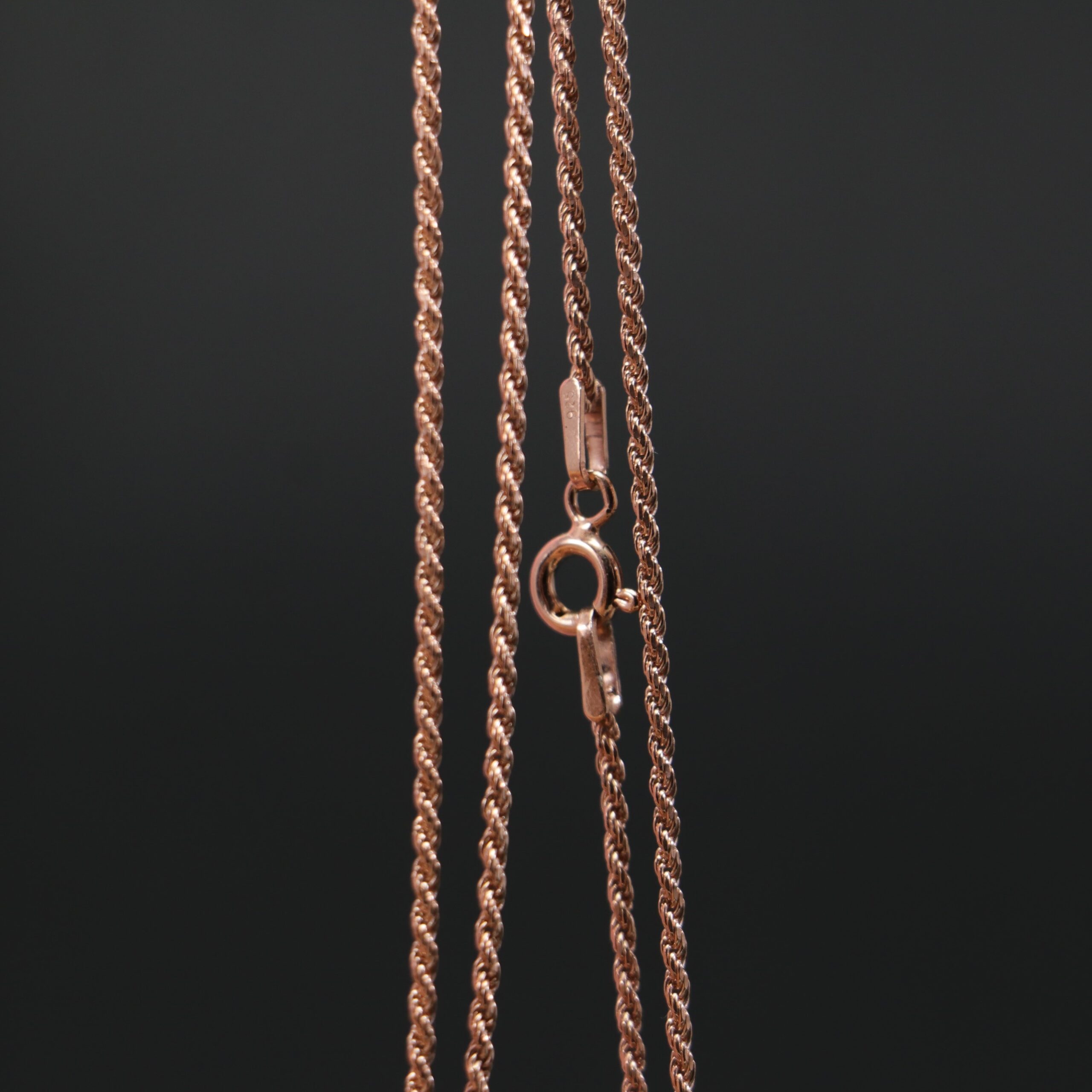 Onyx Snake Necklace (Rose Gold Plated)