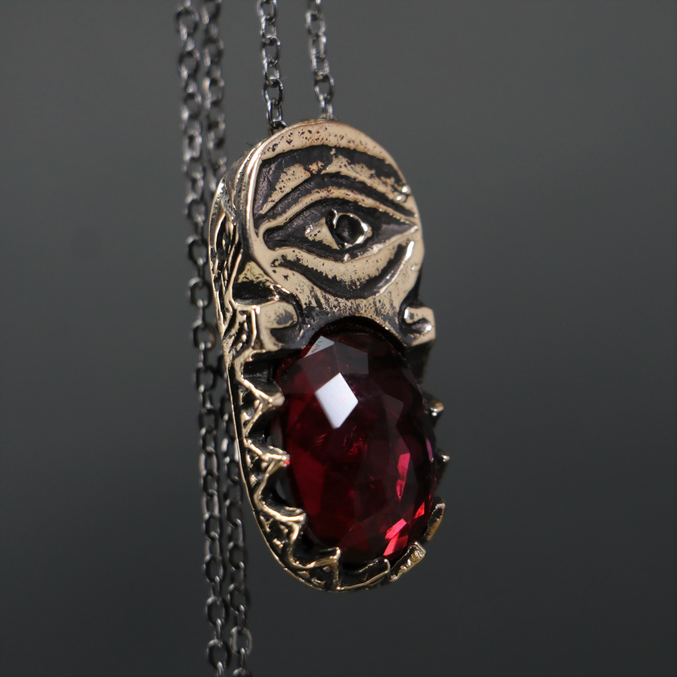 Eye of Ra Garnet Stone Necklace