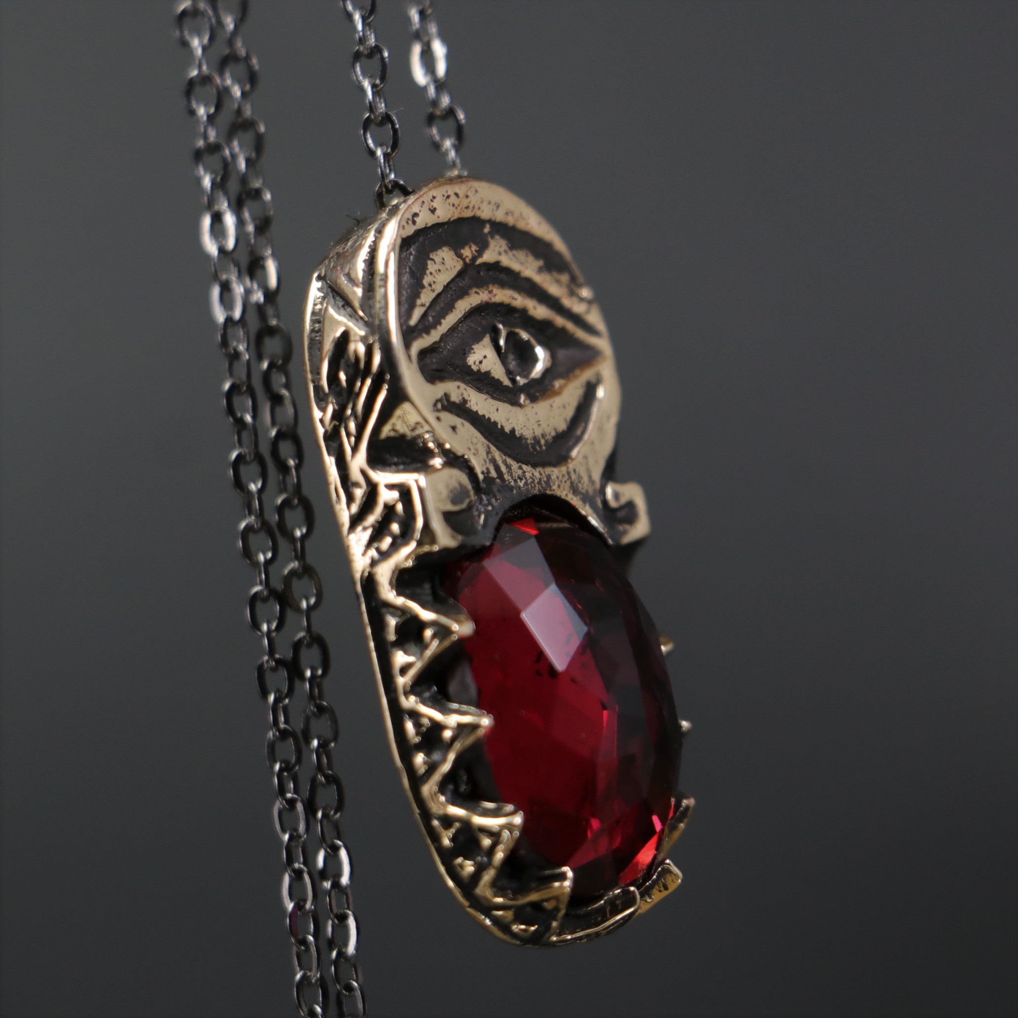 Eye of Ra Garnet Stone Necklace