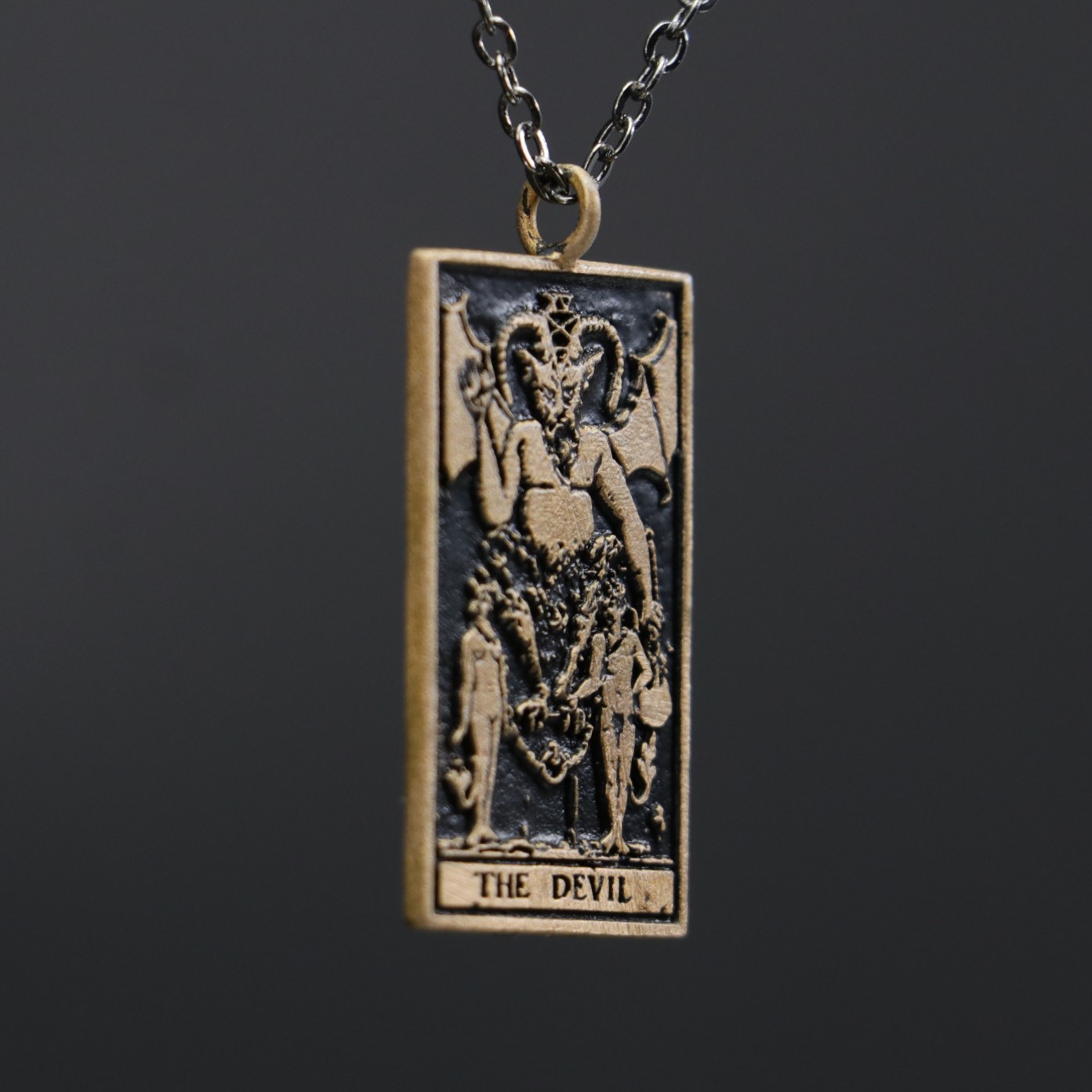 The Devil Tarot Card Necklace