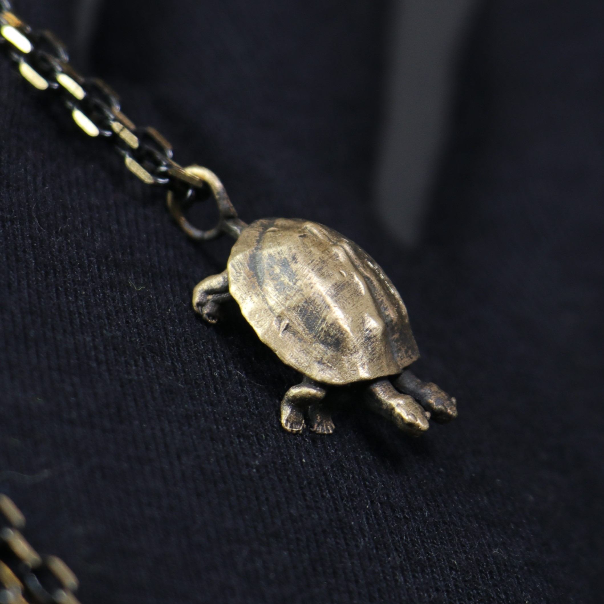 Double Headed Turtle Necklace Mini Size