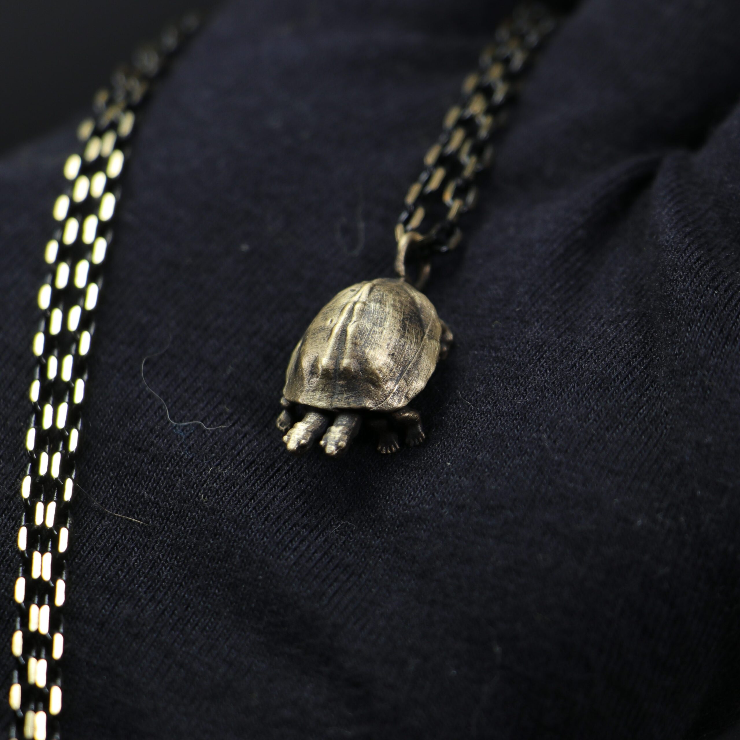Double Headed Turtle Necklace Mini Size