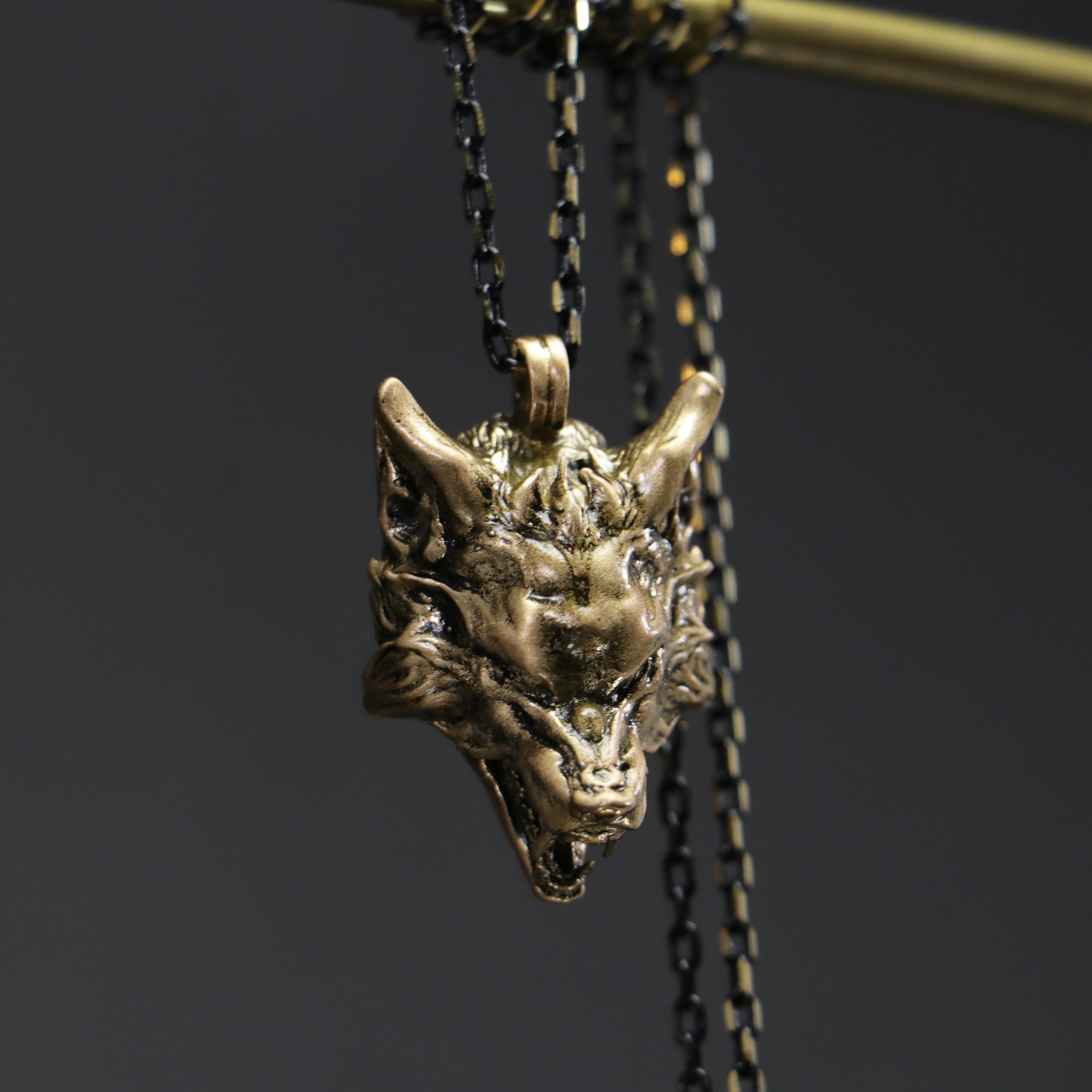 Handmade Wolf Men Necklace