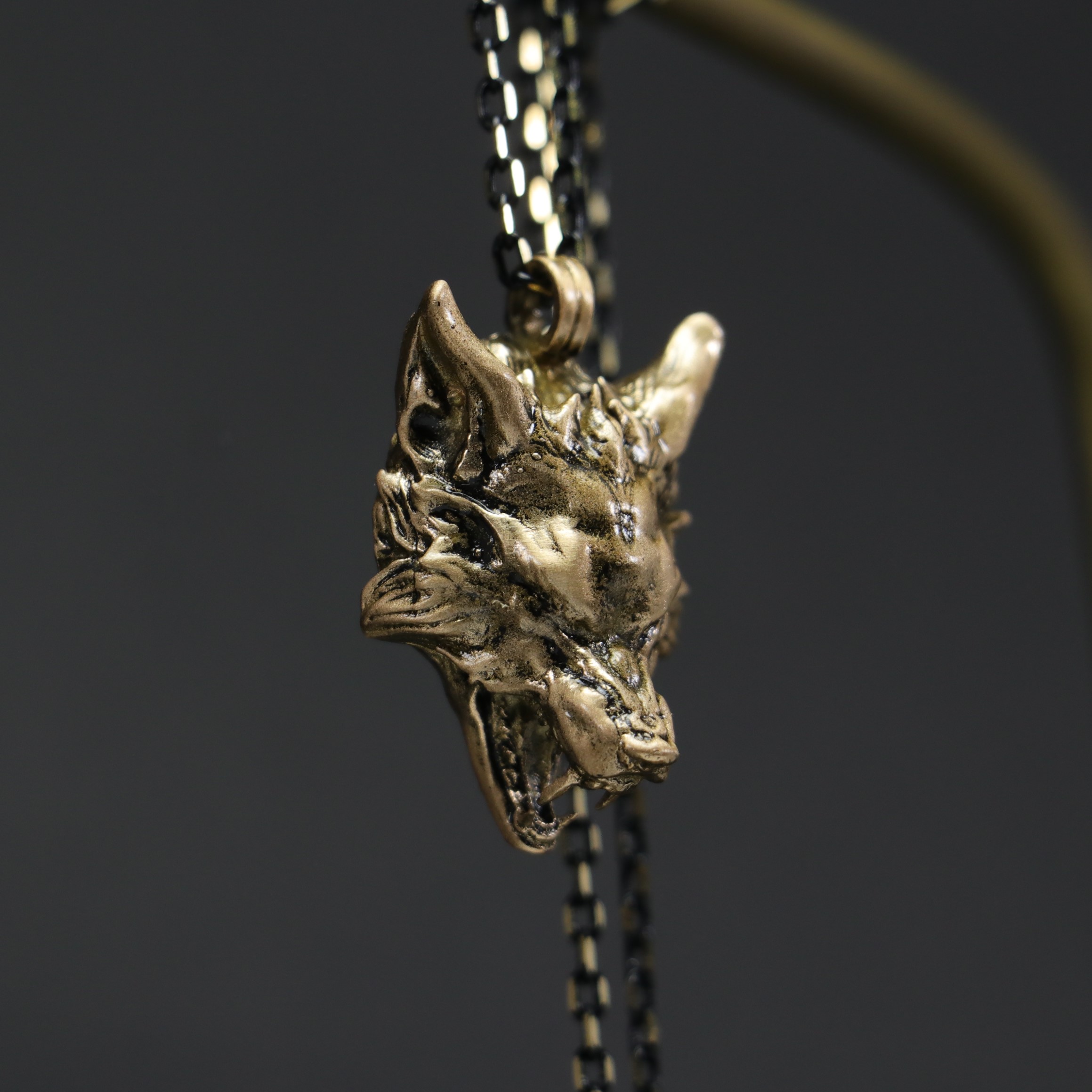 Handmade Wolf Men Necklace